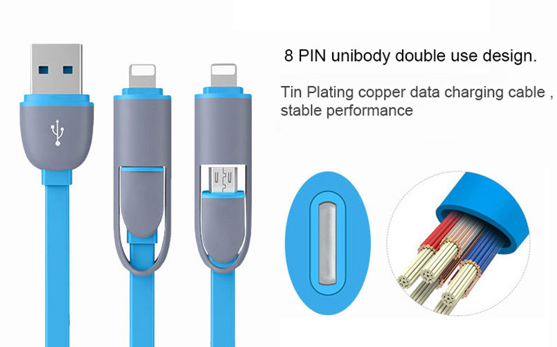 2 in 1 phone usb cable