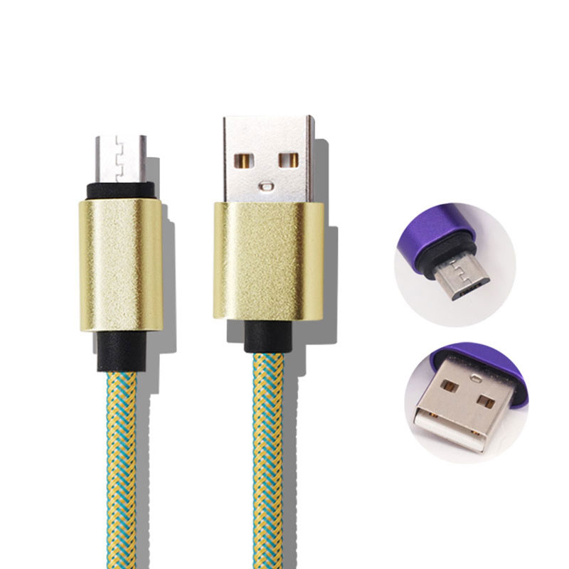 hot sale quick charge usb Factory wholesale Promotional Gift 2.4a new braided multi charger data cable